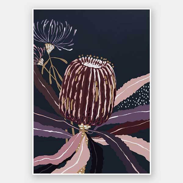 Blackberry Banksia Unframed Art Print