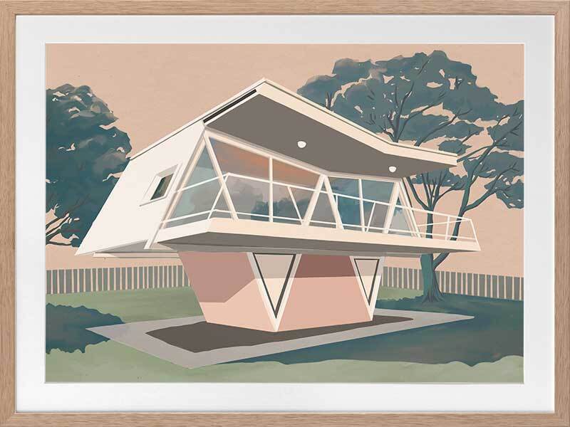 Futura House Framed Art Print