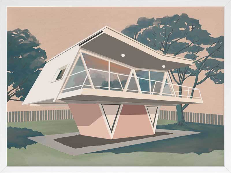 Futura House Framed Art Print