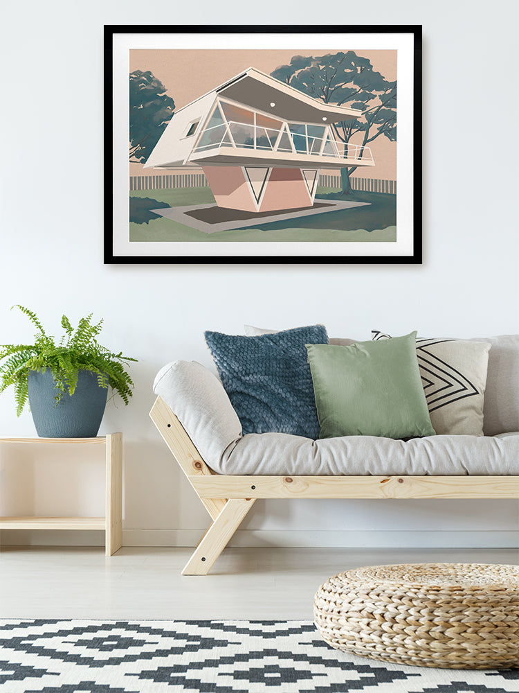 Futura House Framed Art Print | Lifestyle