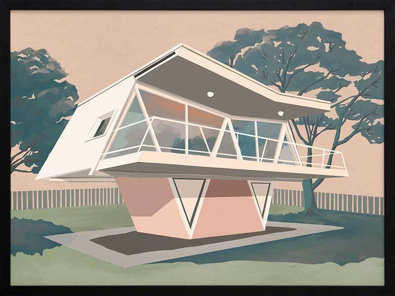 Futura House Framed Art Print