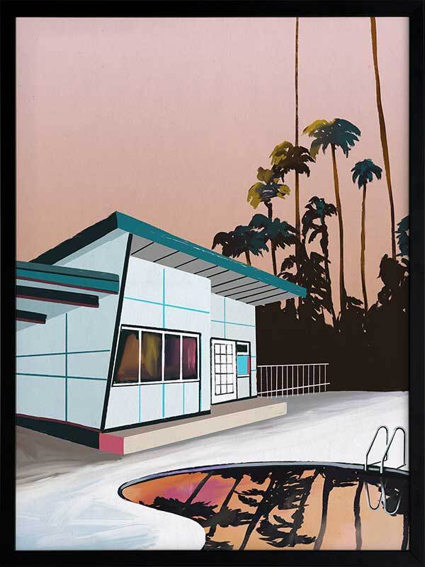 Sunset Drive Framed Art Print