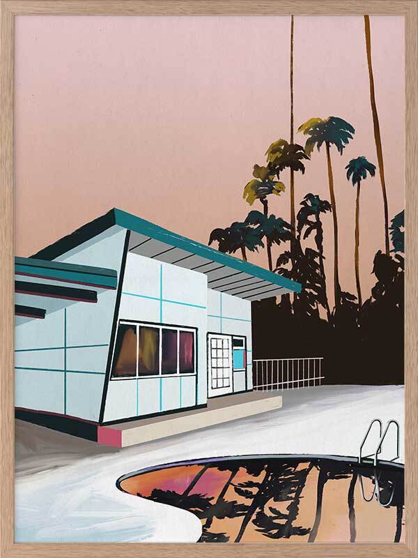 Sunset Drive Framed Art Print