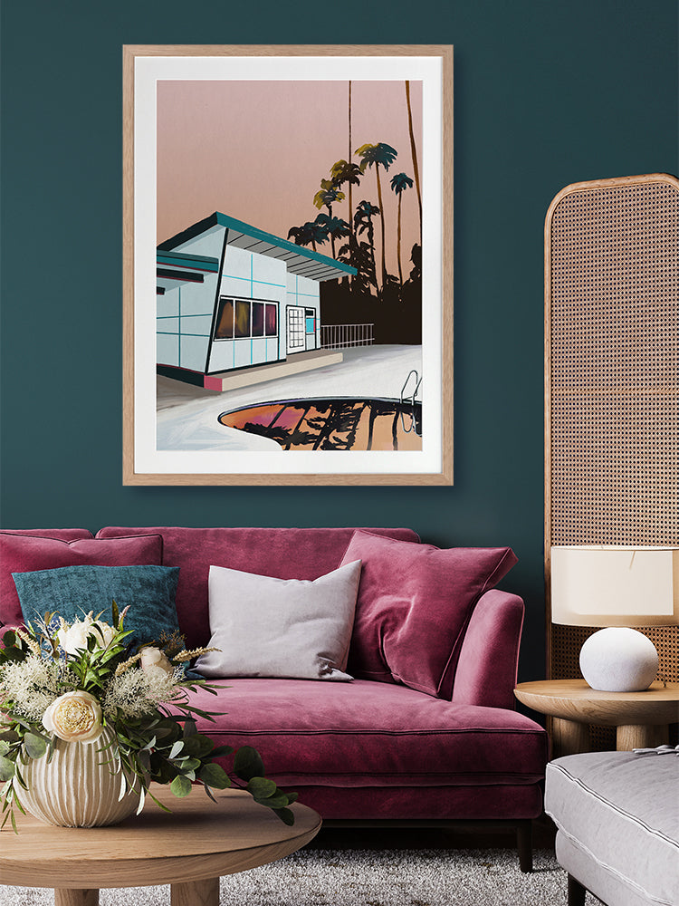 Sunset Drive Framed Art Print | Lifestyle