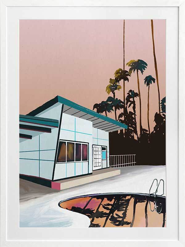 Sunset Drive Framed Art Print