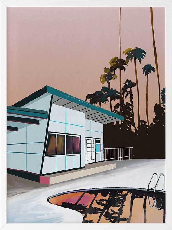 Sunset Drive Framed Art Print