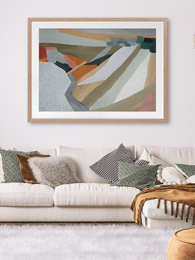 Glass House Mountains Framed Art Print | Lifestyle