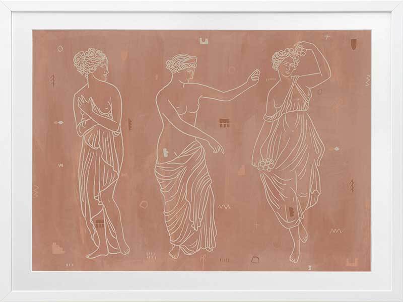 Sorority Sisters Dark Framed Art Print