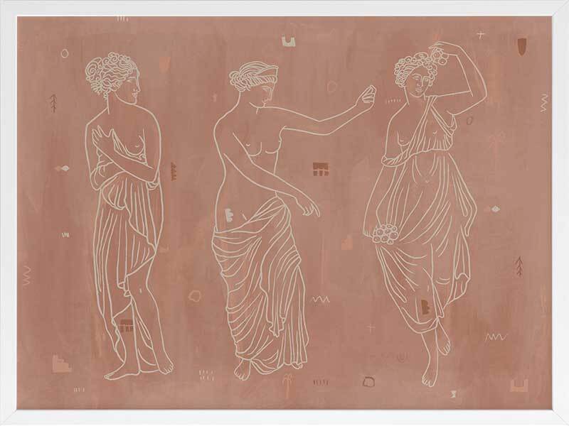 Sorority Sisters Dark Framed Art Print