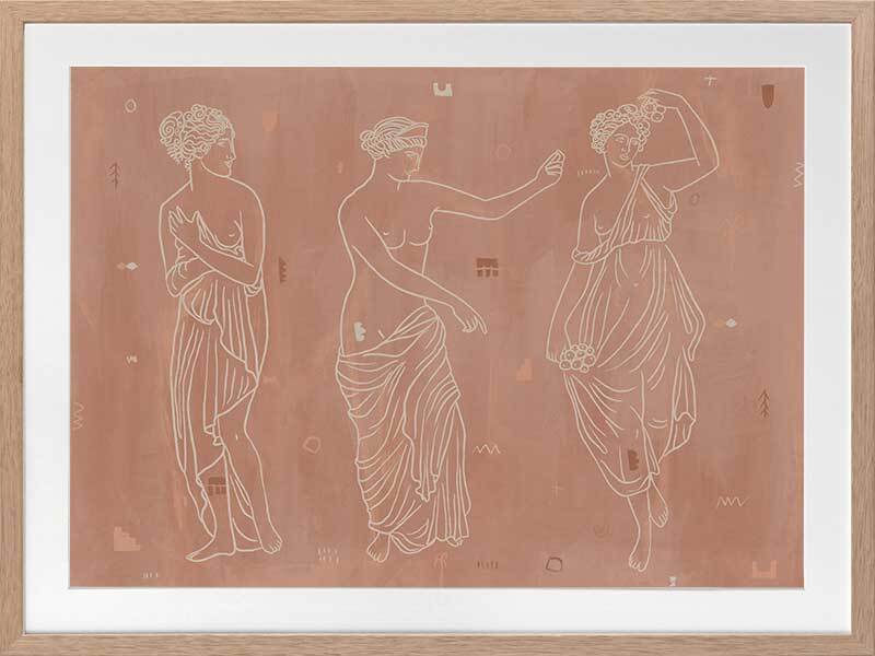 Sorority Sisters Dark Framed Art Print