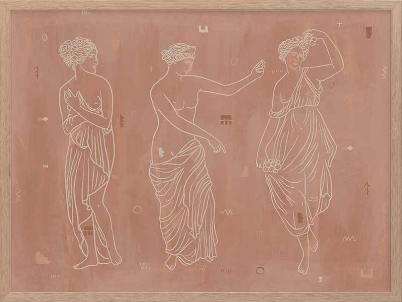 Sorority Sisters Dark Framed Art Print