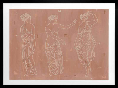 Sorority Sisters Dark Framed Art Print