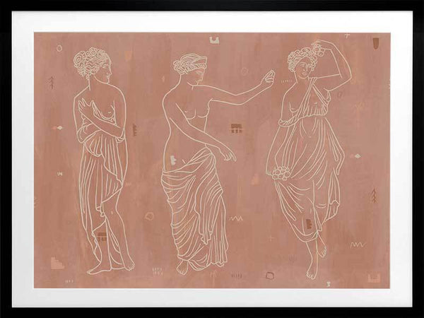 Sorority Sisters Dark Framed Art Print