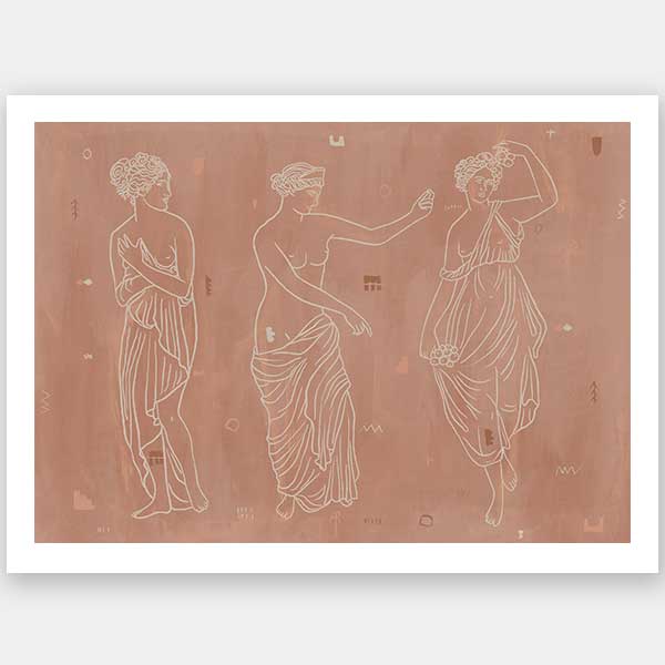 Sorority Sisters Dark Unframed Art Print