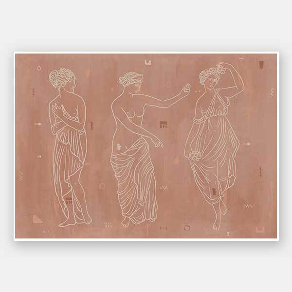 Sorority Sisters Dark Unframed Art Print