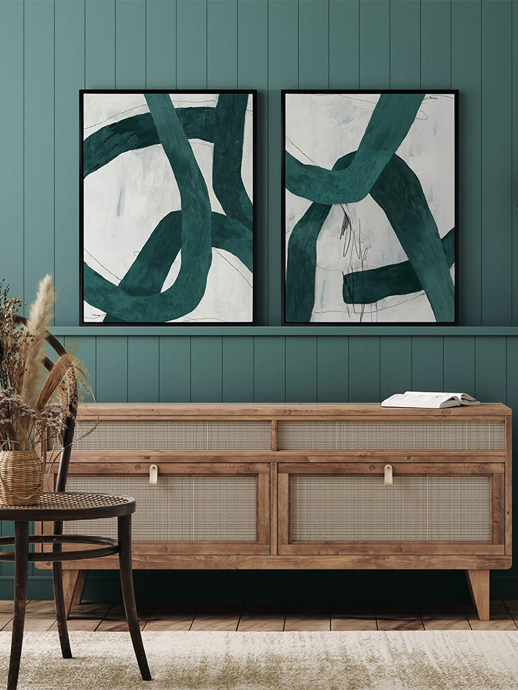 Jade Coil II Canvas Art Print