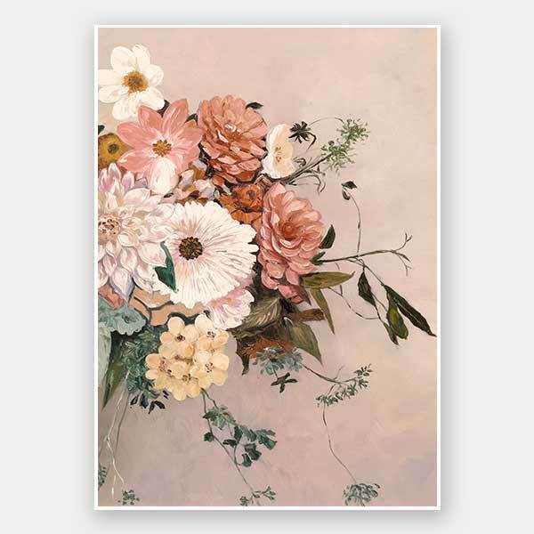 Terracotta Petals Unframed Art Print