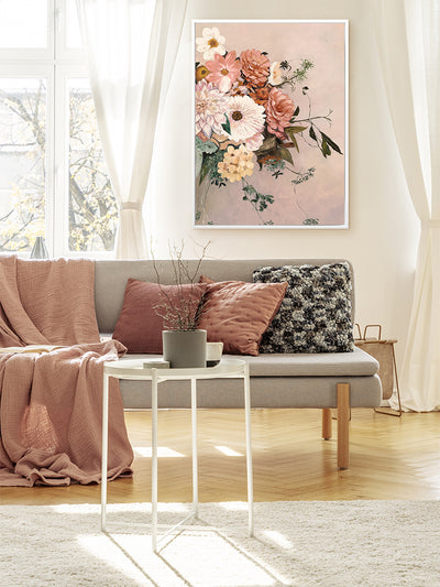 Terracotta Petals Canvas Art Print | Lifestyle