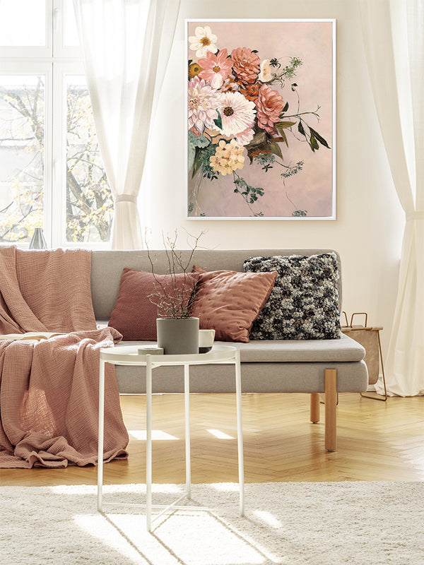 Terracotta Petals Canvas Art Print | Lifestyle