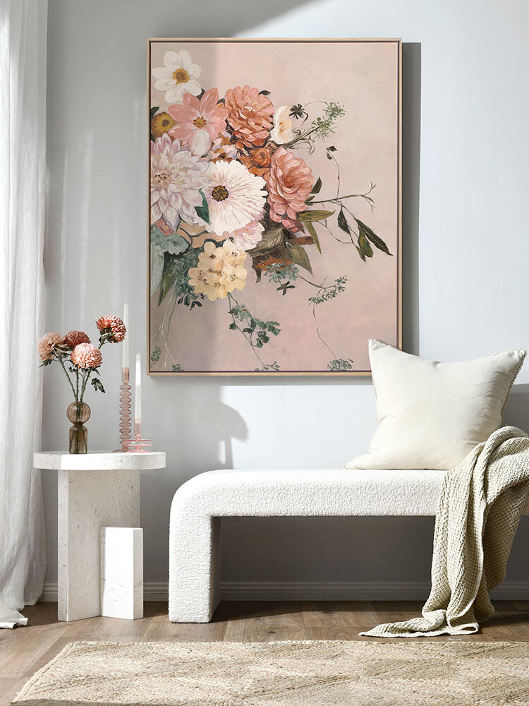 Terracotta Petals Canvas Art Print