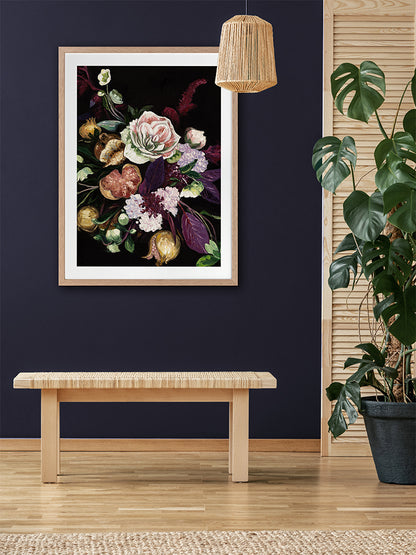 Fruit and Flowers Framed Art Print