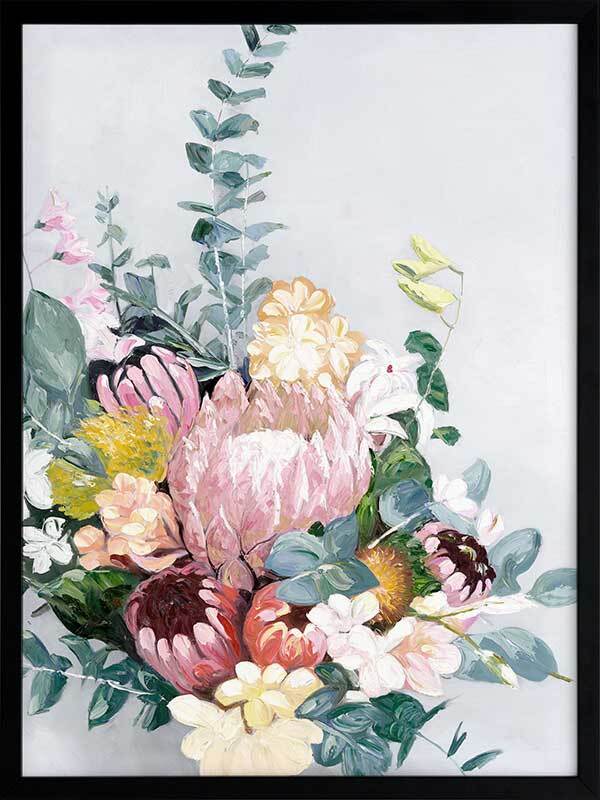 Pastel Blooms Framed Art Print