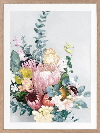 Pastel Blooms Framed Art Print