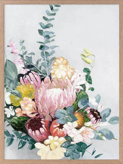 Pastel Blooms Framed Art Print