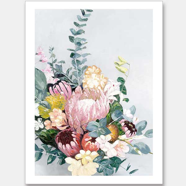 Pastel Blooms Unframed Art Print