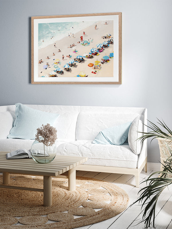 Sunbathers Framed Art Print | Lifestyle