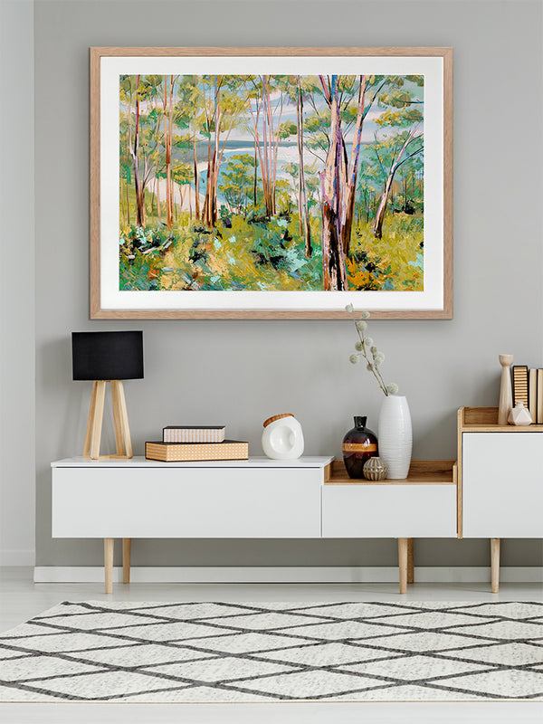 Through the Trees Framed Art Print | Lifestyle