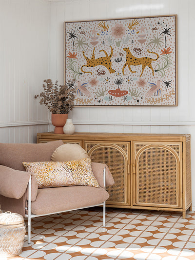 Leaping Leopards Canvas Art Print | Lifestyle