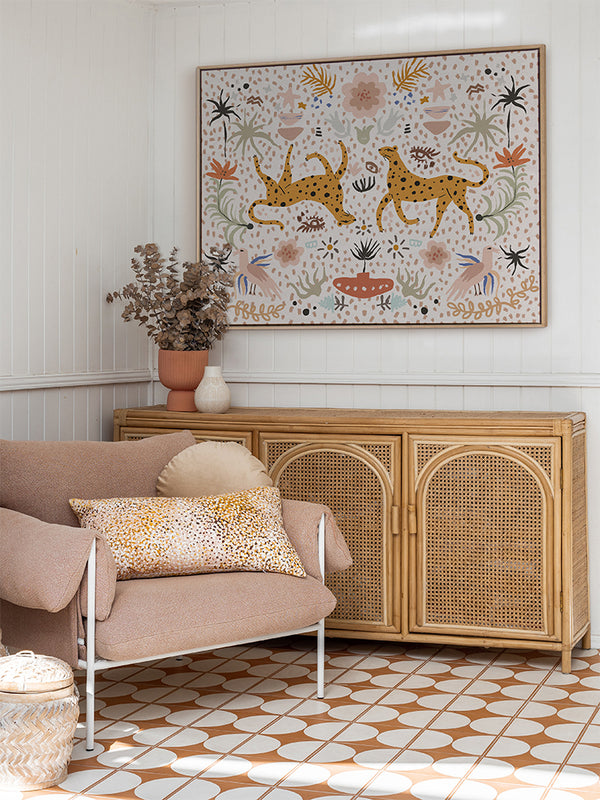 Leaping Leopards Canvas Art Print | Lifestyle