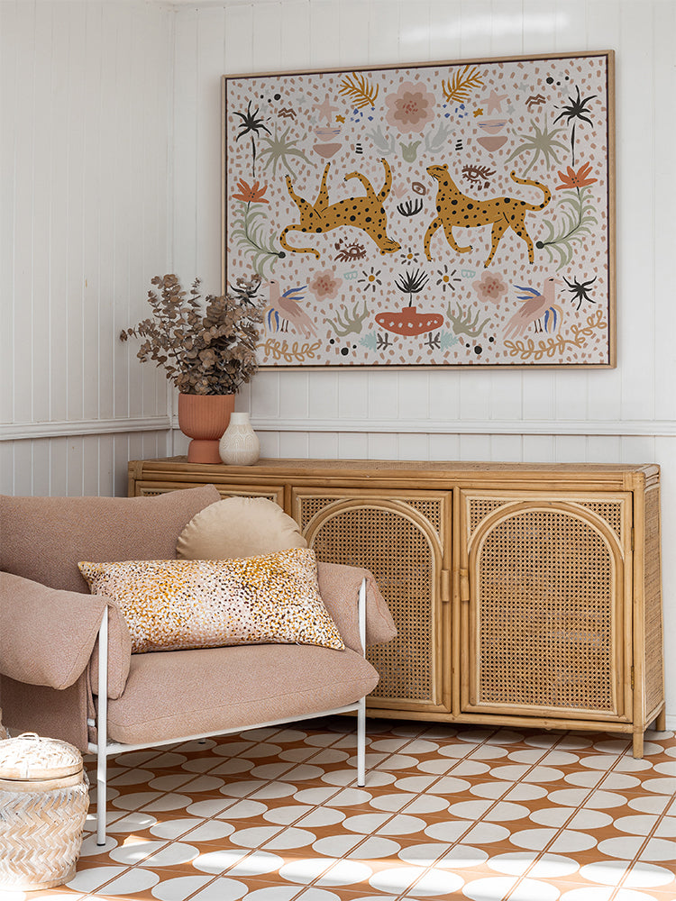 Leaping Leopards Canvas Art Print | Lifestyle