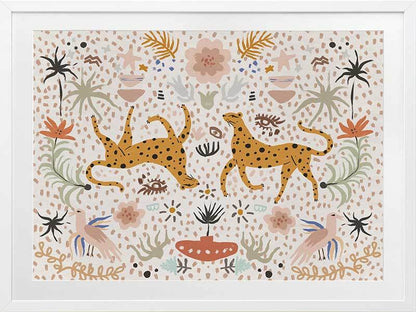 Leaping Leopards Framed Art Print