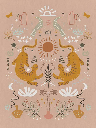 Sun Tiger Canvas Art Print