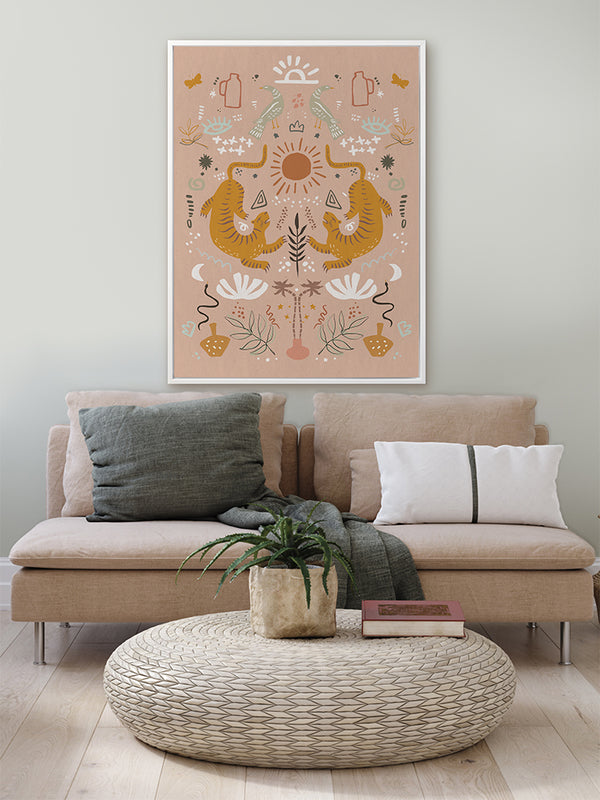 Sun Tiger Canvas Art Print | Lifestyle