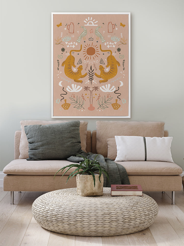 Sun Tiger Canvas Art Print | Lifestyle