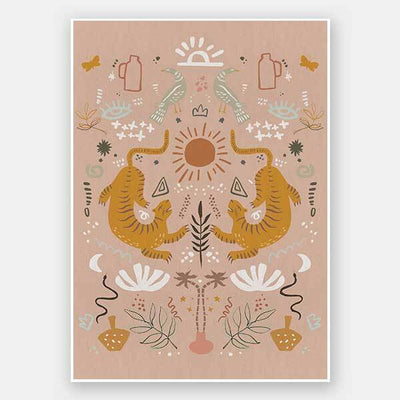 Sun Tiger Unframed Art Print