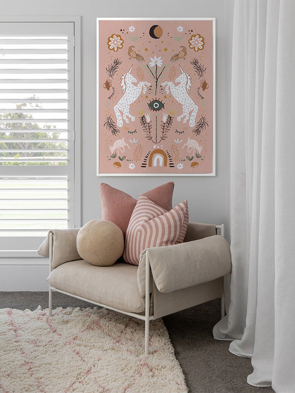 Unicorn Dreaming Canvas Art Print | Lifestyle