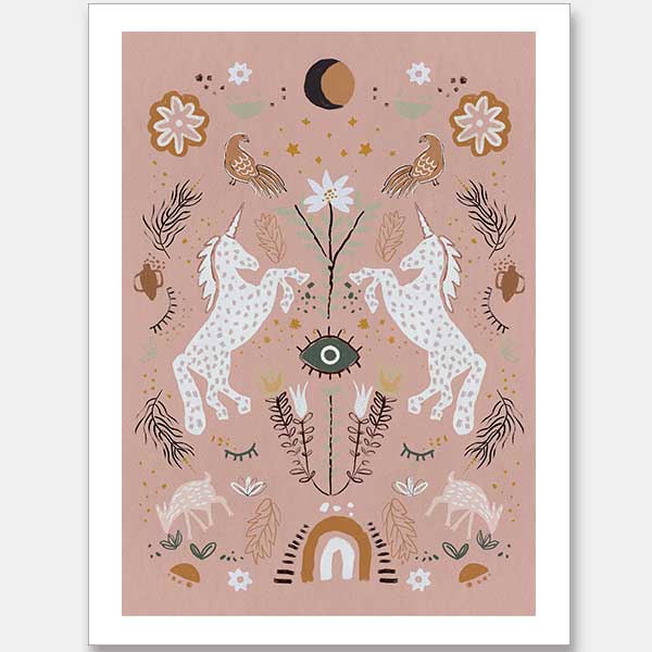 Unicorn Dreaming Unframed Art Print