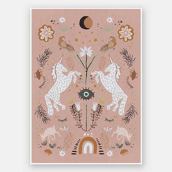 Unicorn Dreaming Unframed Art Print