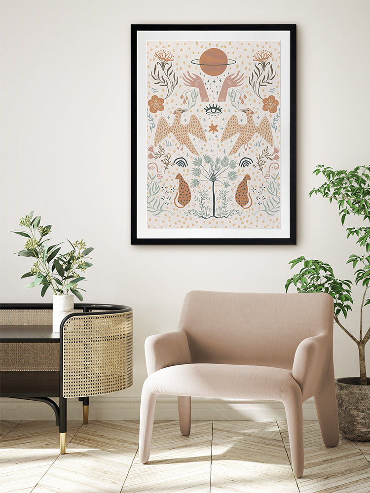 Cosmic Creatures Framed Art Print | Lifestyle