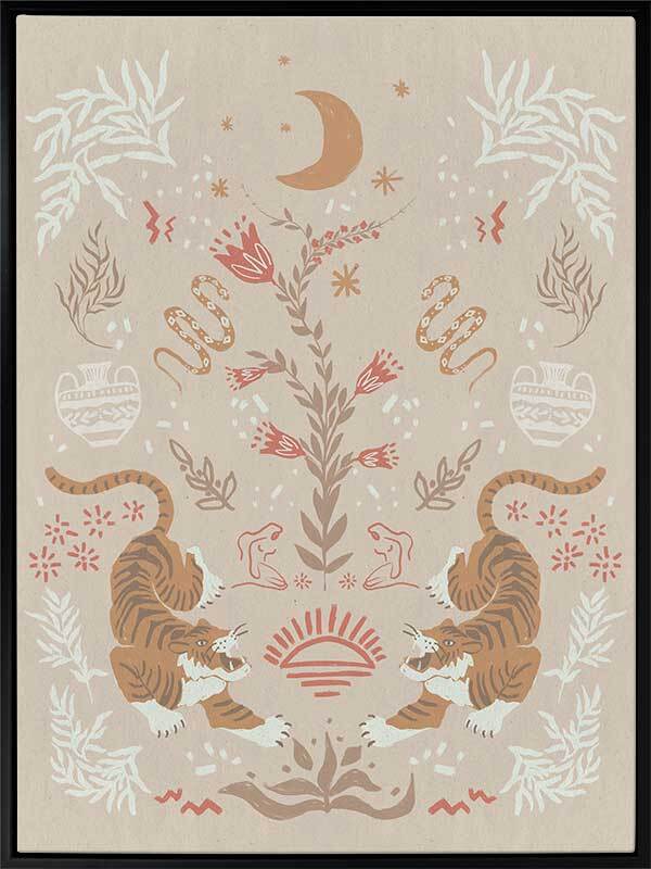 Tapestry Tigress Canvas Art Print