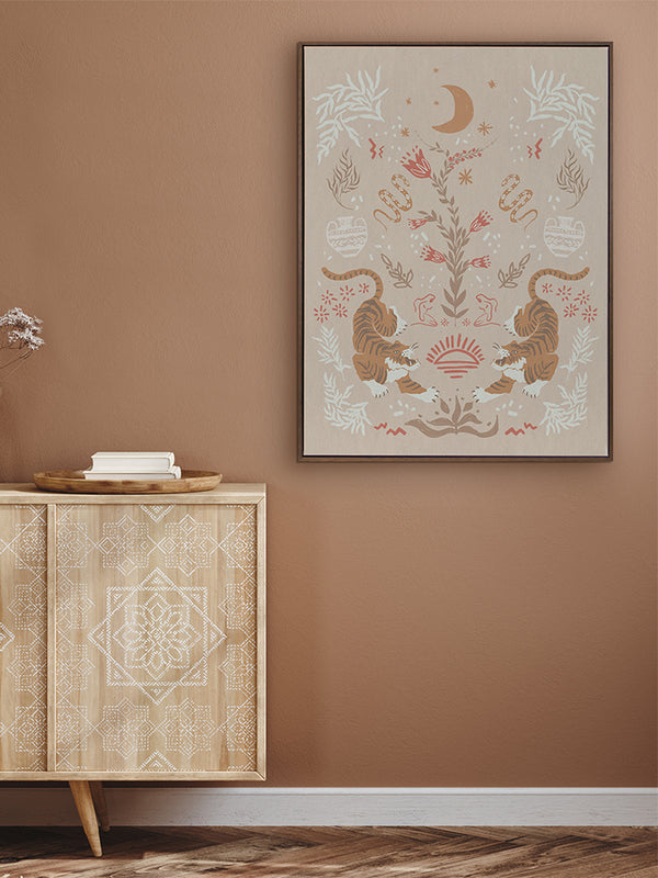 Tapestry Tigress Canvas Art Print | Lifestyle