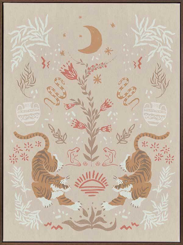 Tapestry Tigress Canvas Art Print