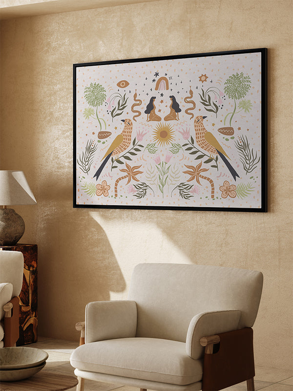 Songbird Salutations Canvas Art Print | Lifestyle