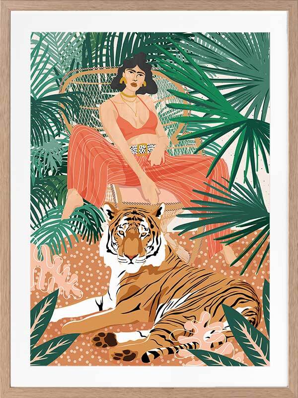 Easy Tiger Framed Art Print