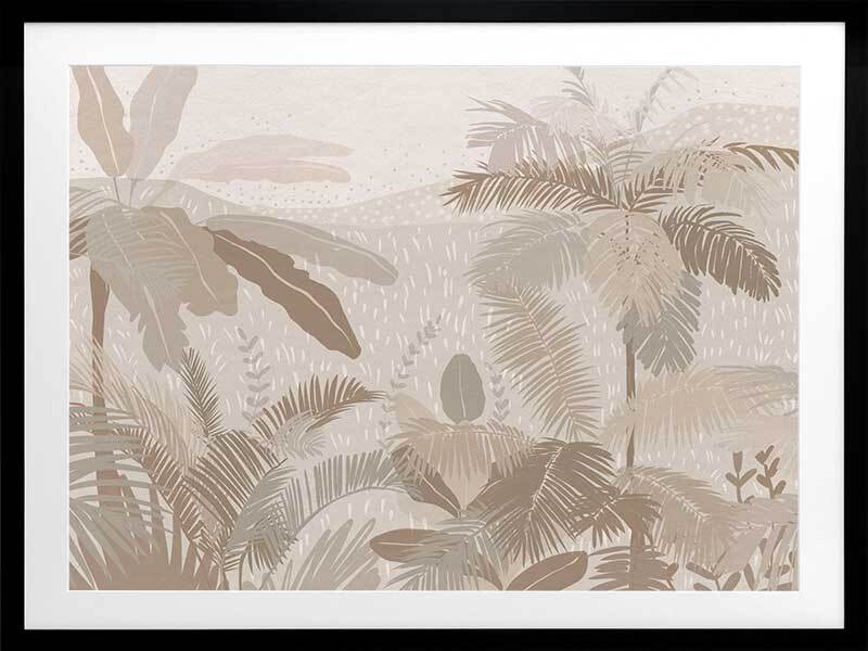 Neutral Tropics Framed Art Print