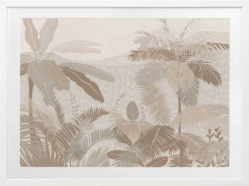 Neutral Tropics Framed Art Print